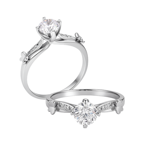 Ổ nhẫn nữ kim cương tấm vàng 14K Kanty 5C
