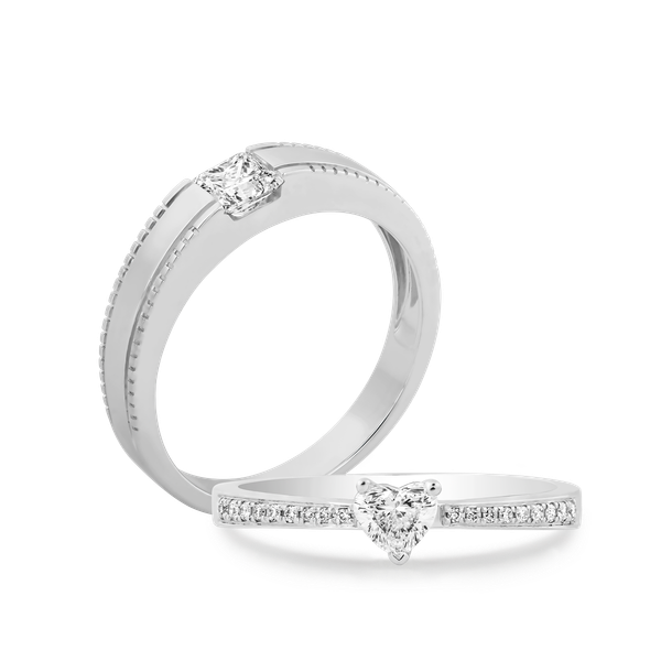 Nhẫn cưới nam kim cương viên vàng 14K Loving PR2C M