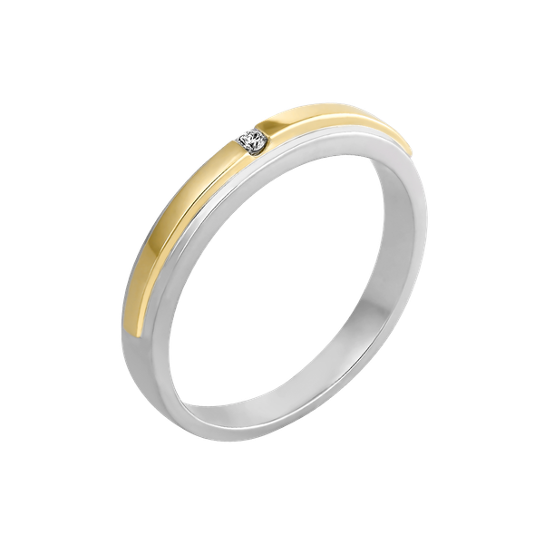 Nhẫn cưới nữ kim cương viên vàng 14K Elrica F