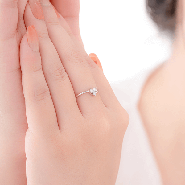 Nhẫn nữ kim cương viên vàng 14K Sunora