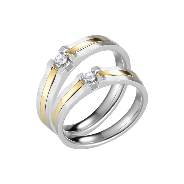 Nhẫn cưới nam kim cương vàng 14K Datary N10p M GVRG0204904