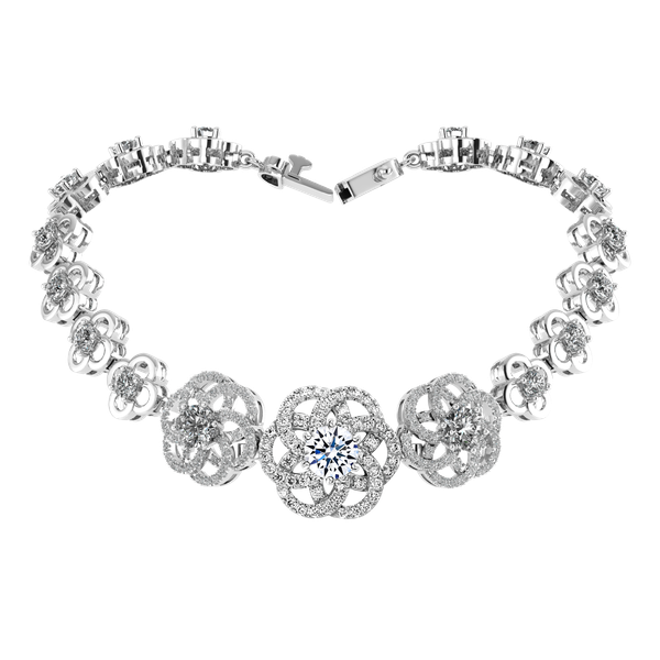 Lắc đính đá CZ vàng 14K Sincere 5C