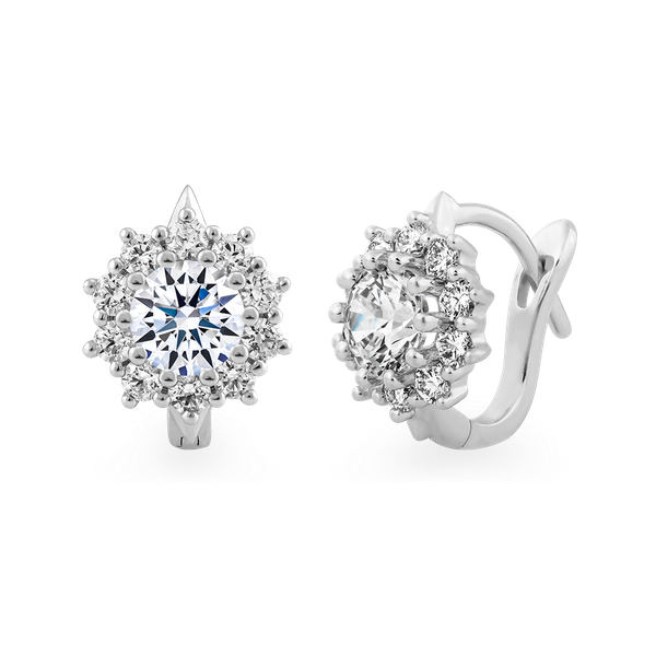 Hoa tai kim cương 8 Hearts & Arrows vàng 14K Emily H&A 2C GVER0088107