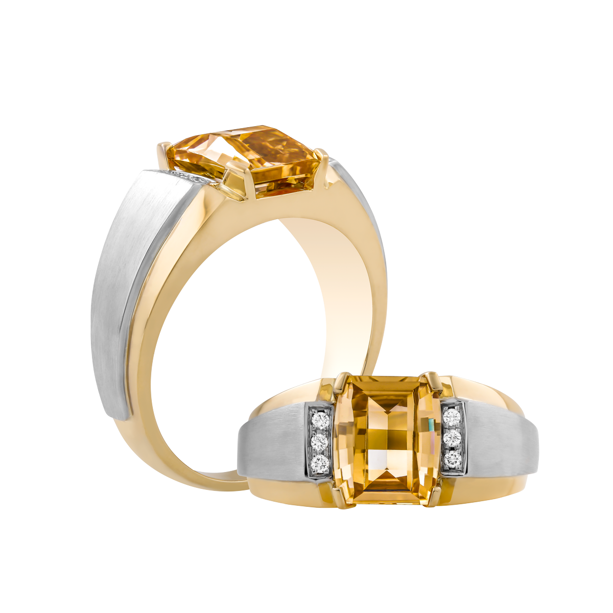 Nhẫn nam kim cương tấm vàng 14K Billy 2 S.CHA YW