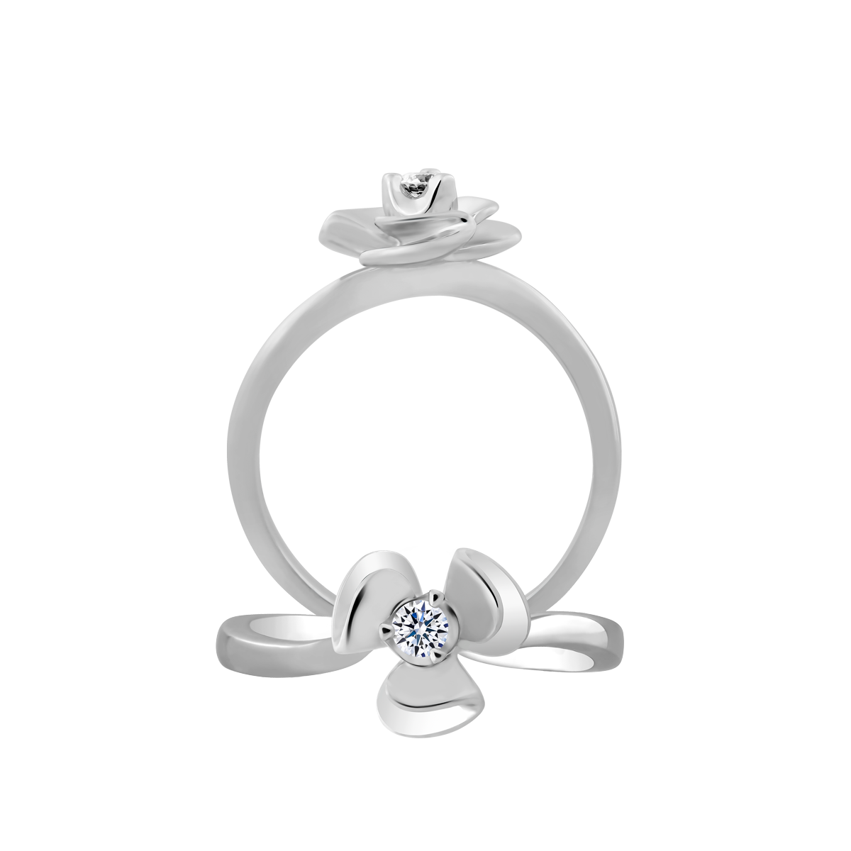 Nhẫn nữ kim cương vàng 14K Efrain 5p GVRG0192907