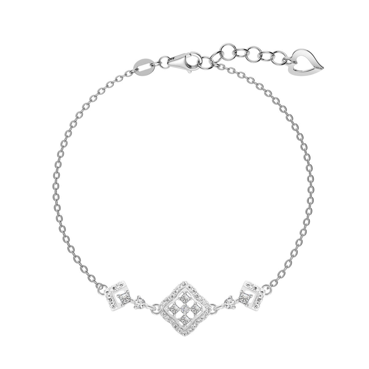 Dây tay đính đá CZ vàng 18K Cheering