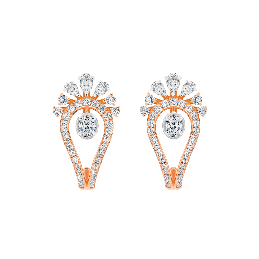 Hoa tai kim cương viên vàng 18K Jena A730 TD