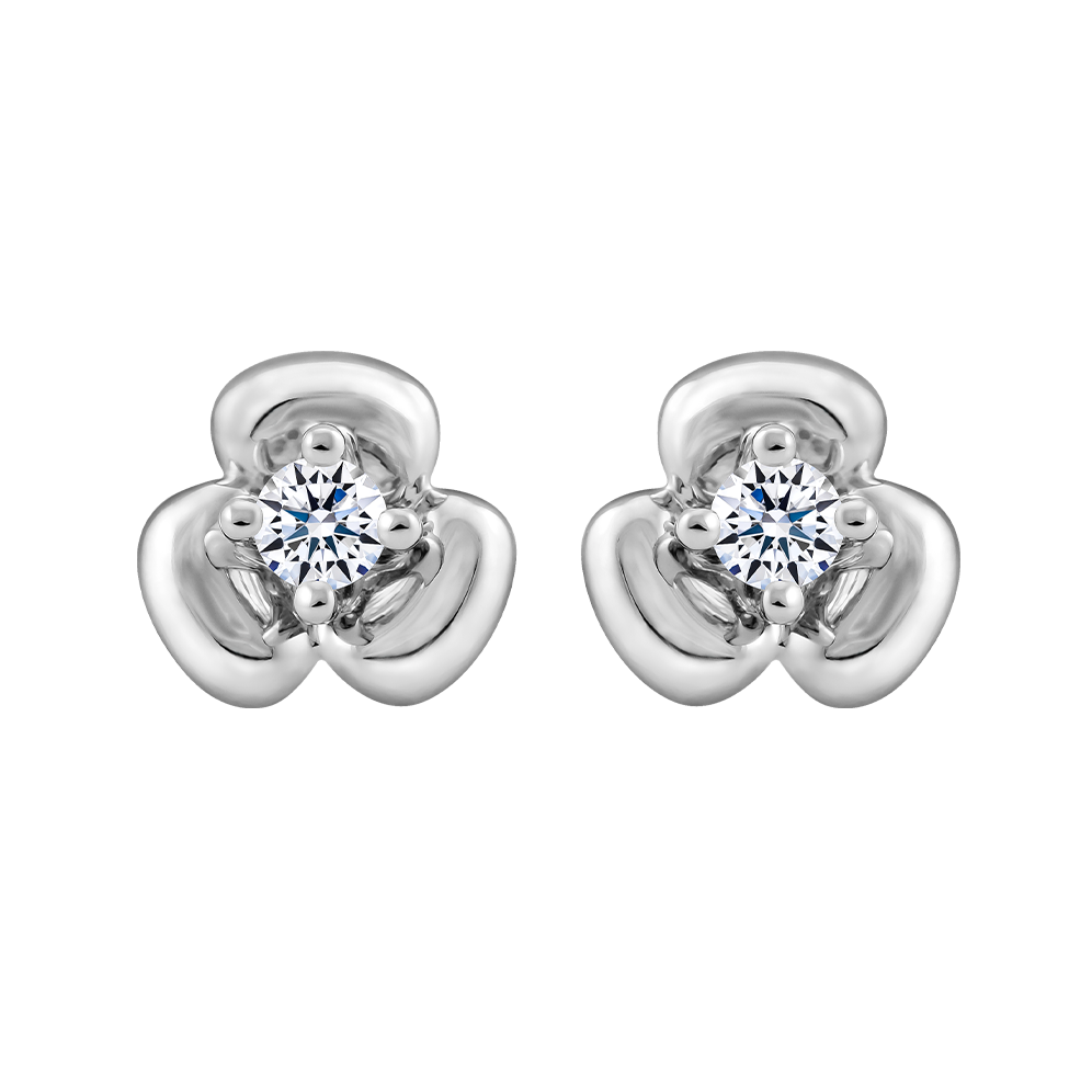 Hoa tai kim cương vàng 14K Geranium N1 5p GVER0035495