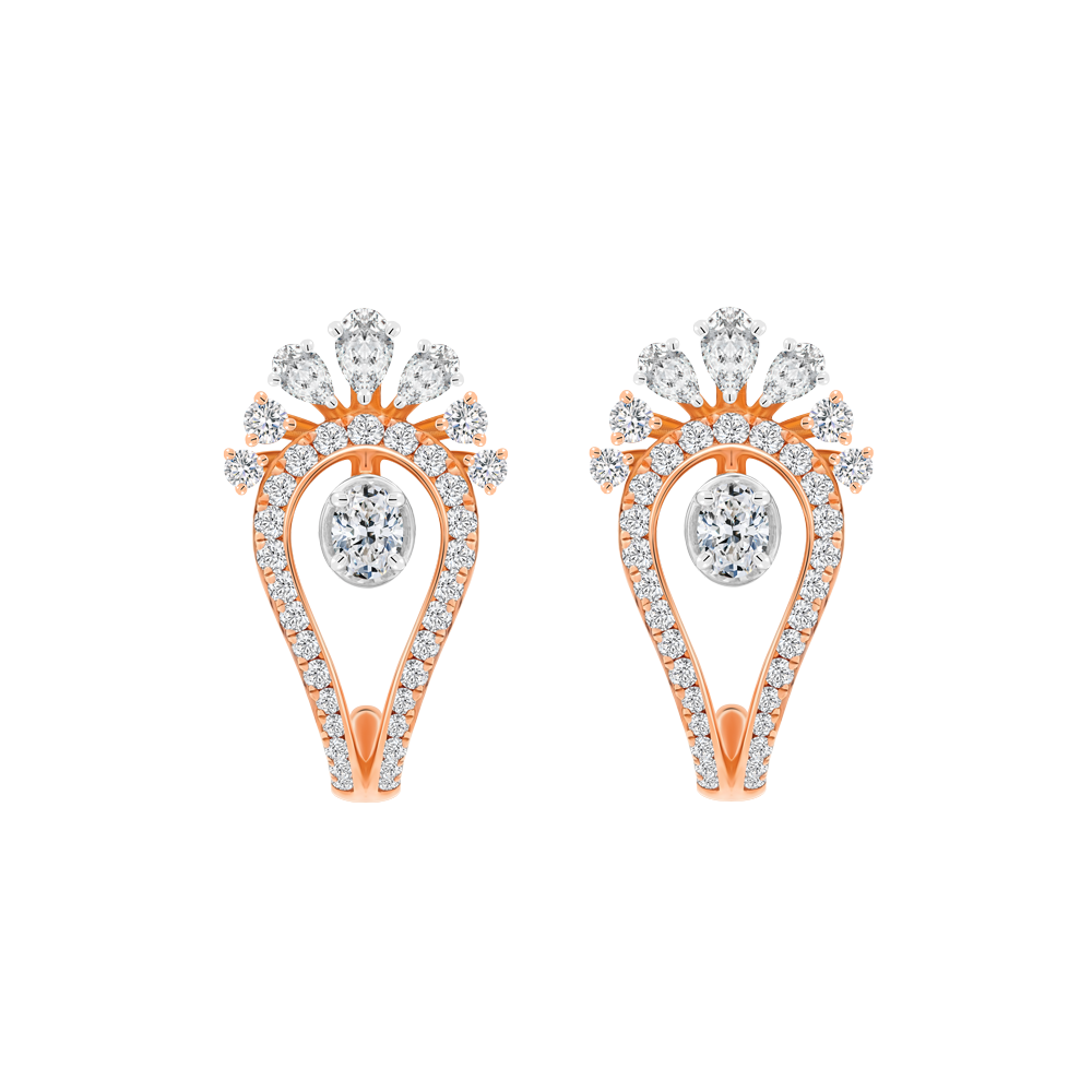 Hoa tai kim cương viên vàng 18K Jena A730 TD