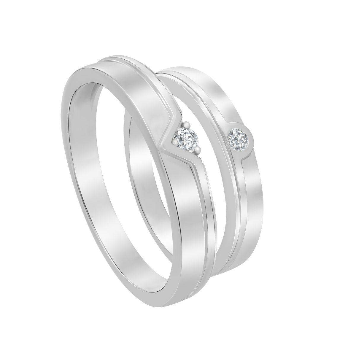 Nhẫn cưới nữ đính đá CZ vàng 14K Plenary F