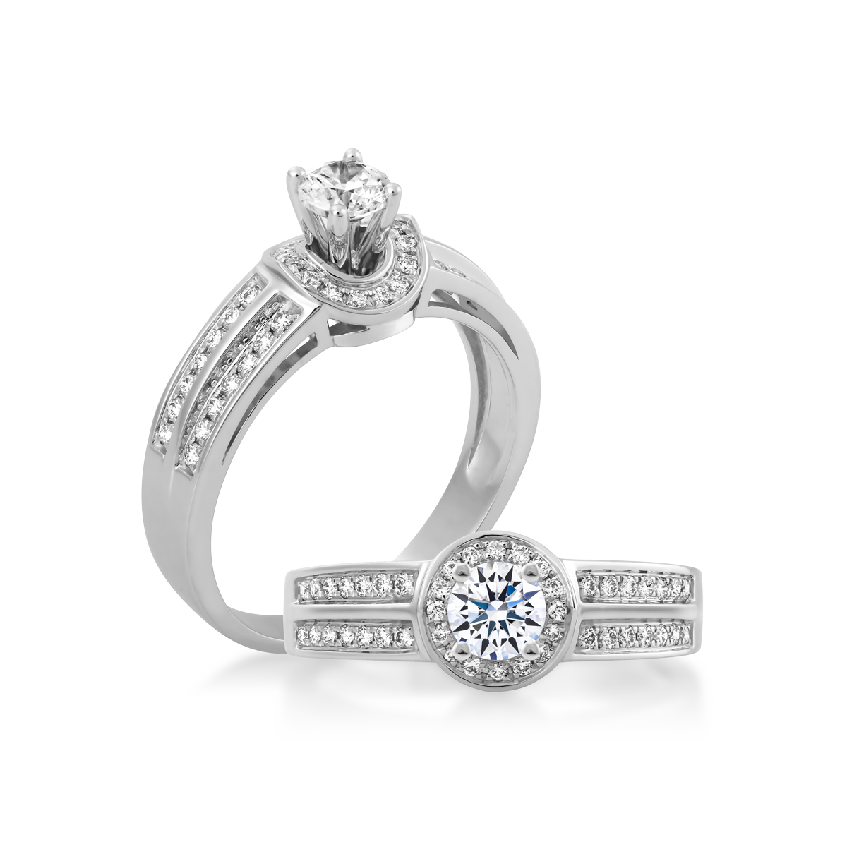 Nhẫn nữ kim cương tấm vàng 14K Aislin N 5C GVRG0183991