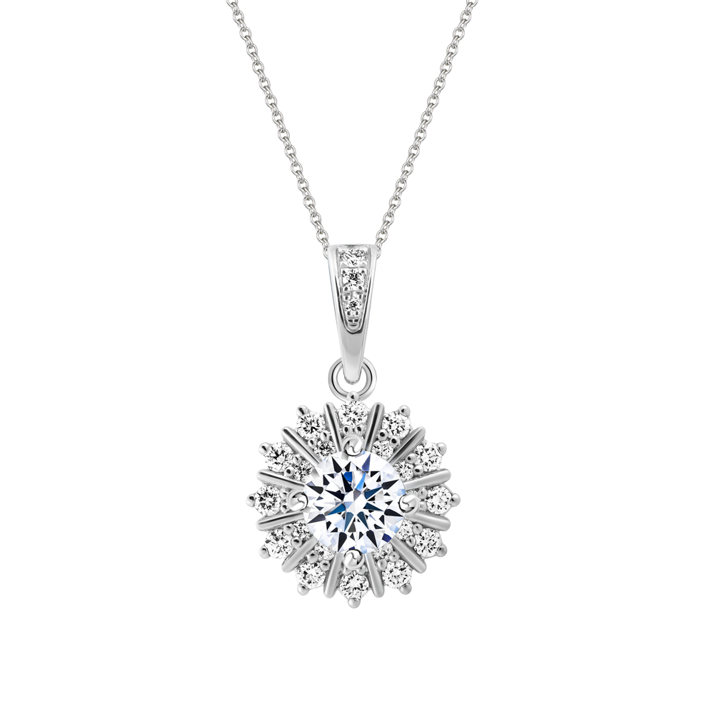 Mặt đính đá CZ vàng 14K Gorgeous 5C