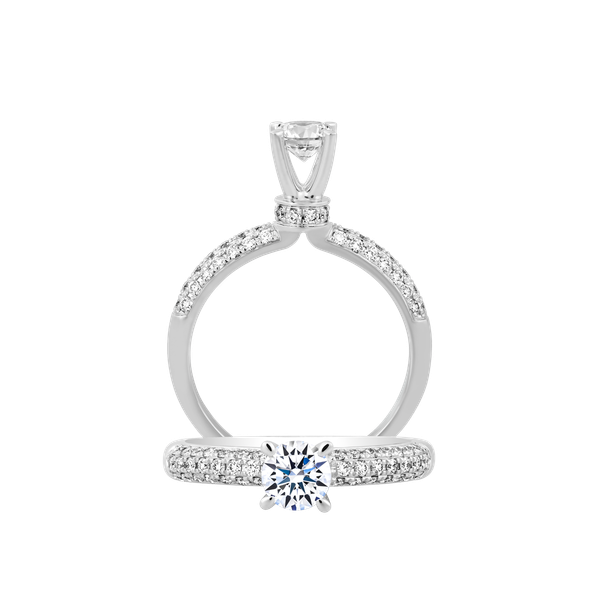 Ổ nhẫn nữ kim cương tấm vàng 14K Callias 1CT