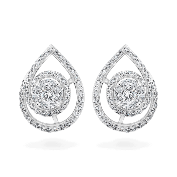 Hoa tai kim cương viên vàng 14K Jena A069 TD