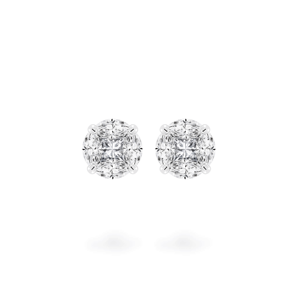 Hoa tai kim cương viên vàng 14K Jena A235 TD