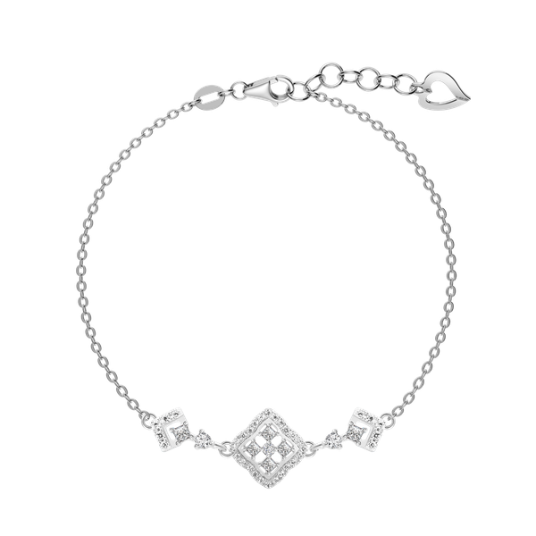 Dây tay đính đá CZ vàng 18K Cheering