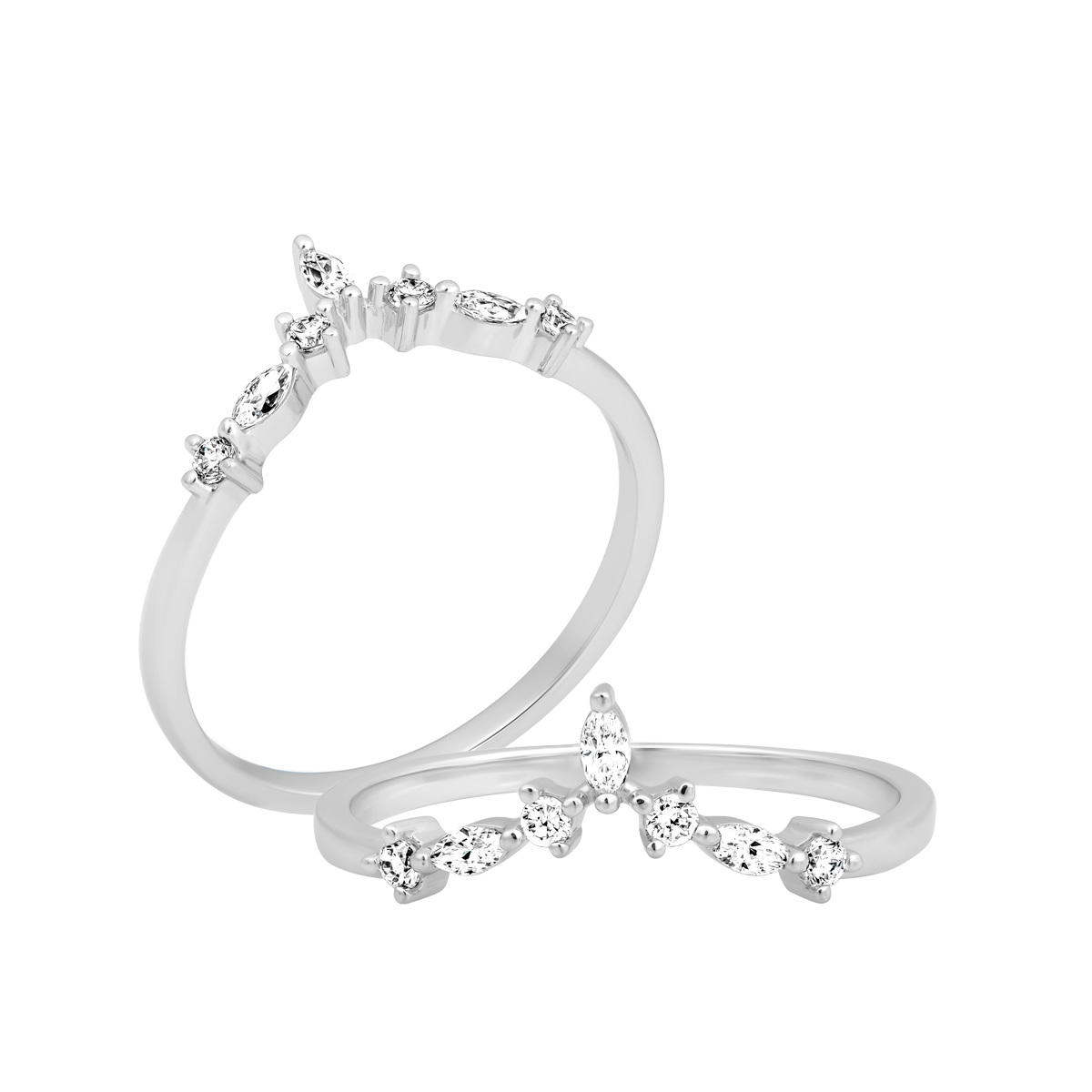 Nhẫn nữ đính đá CZ vàng 18K Splending U