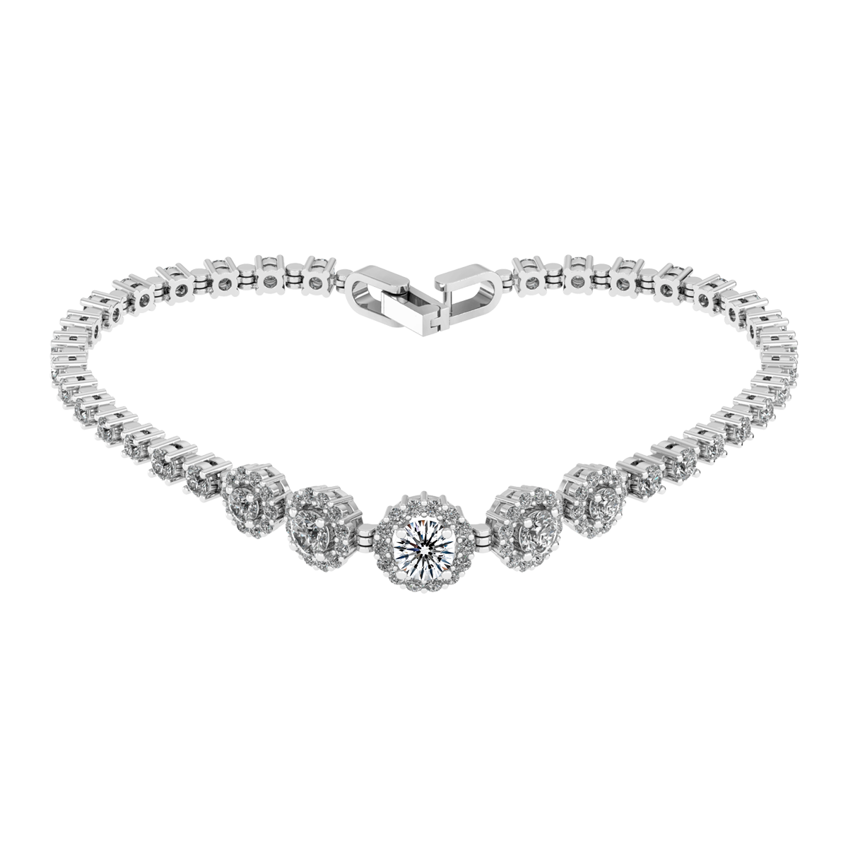 Lắc đính đá CZ vàng 14K Categonize 3C