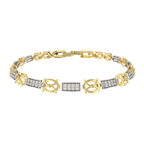 Lắc đính đá CZ vàng 10K Celiner