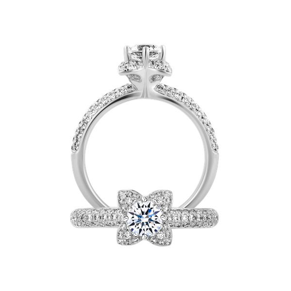 Ổ nhẫn nữ kim cương tấm vàng 14K Ratline 3C