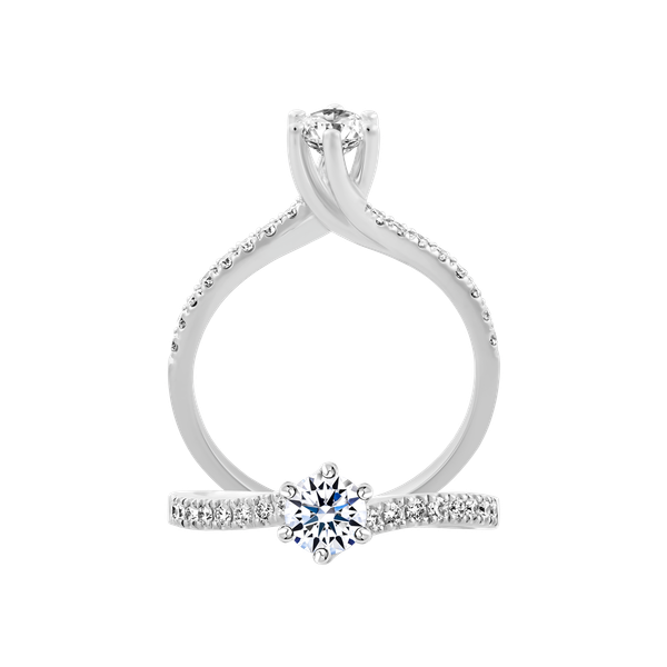 Ổ nhẫn nữ kim cương tấm vàng 14K Flavor of love 3C