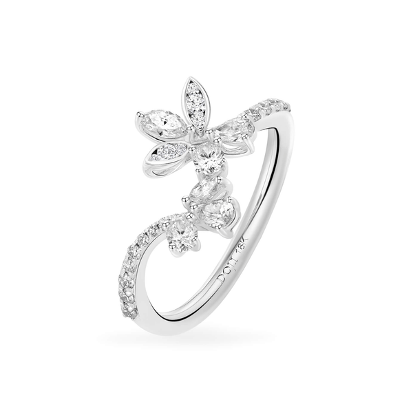 Nhẫn nữ kim cương viên vàng 18K Jena A627 TD