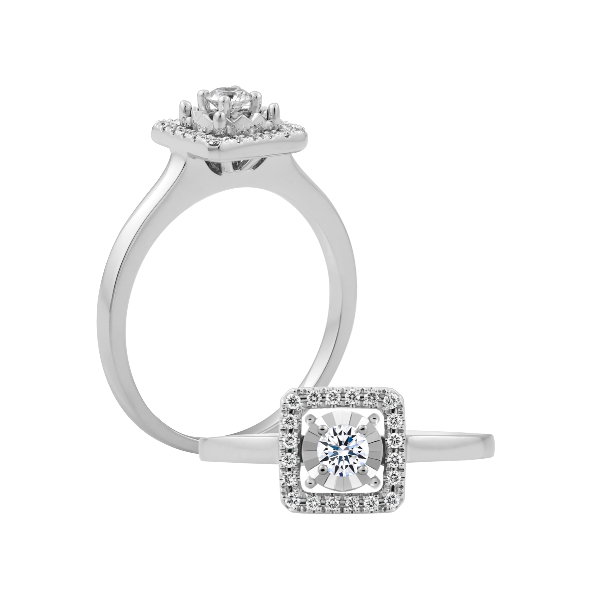 Nhẫn nữ kim cương vàng 14K Glenda 5p GVRG0230976