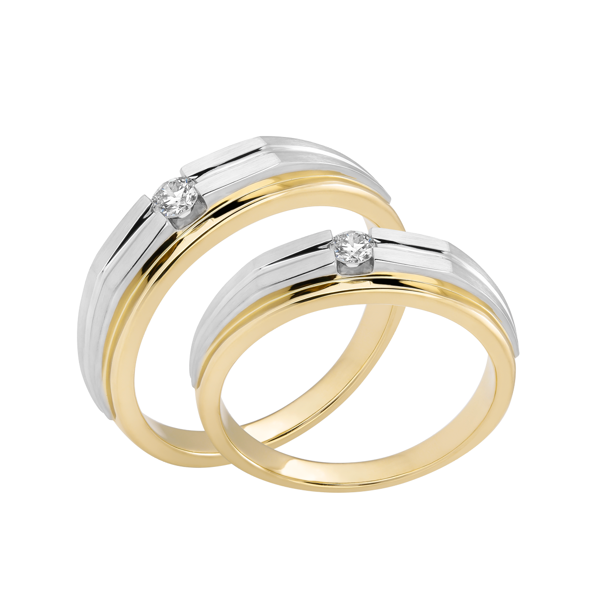 Nhẫn cưới nữ kim cương vàng 14K Atlas 10p F