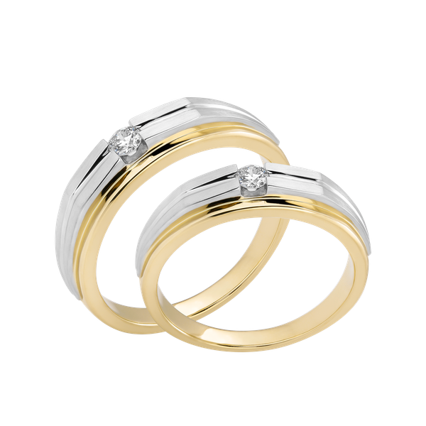 Nhẫn cưới nam kim cương vàng 14K Atlas 10p M GVRG0242322