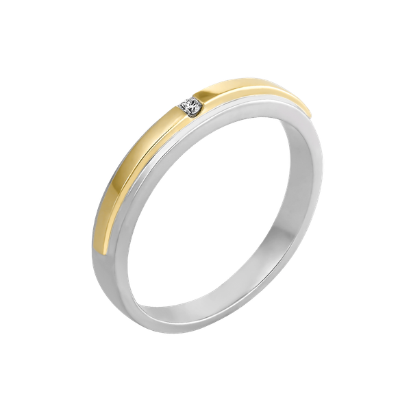 Nhẫn cưới nữ kim cương viên vàng 14K Elrica F