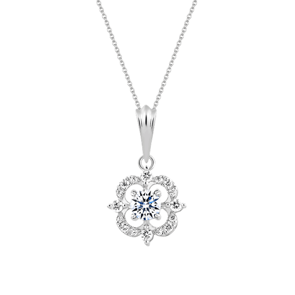 Mặt kim cương 8 Hearts & Arrows vàng 14K Easily H&A 2C