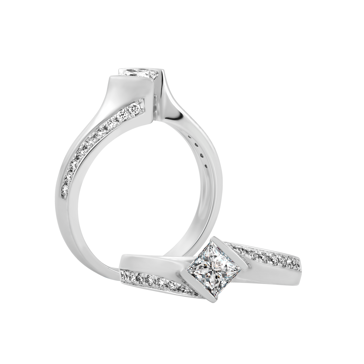 Nhẫn nữ kim cương viên vàng 14K Oralie PR 2C