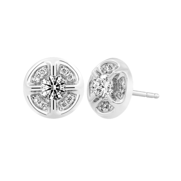 Hoa tai kim cương vàng 14K Solemnly N 9P