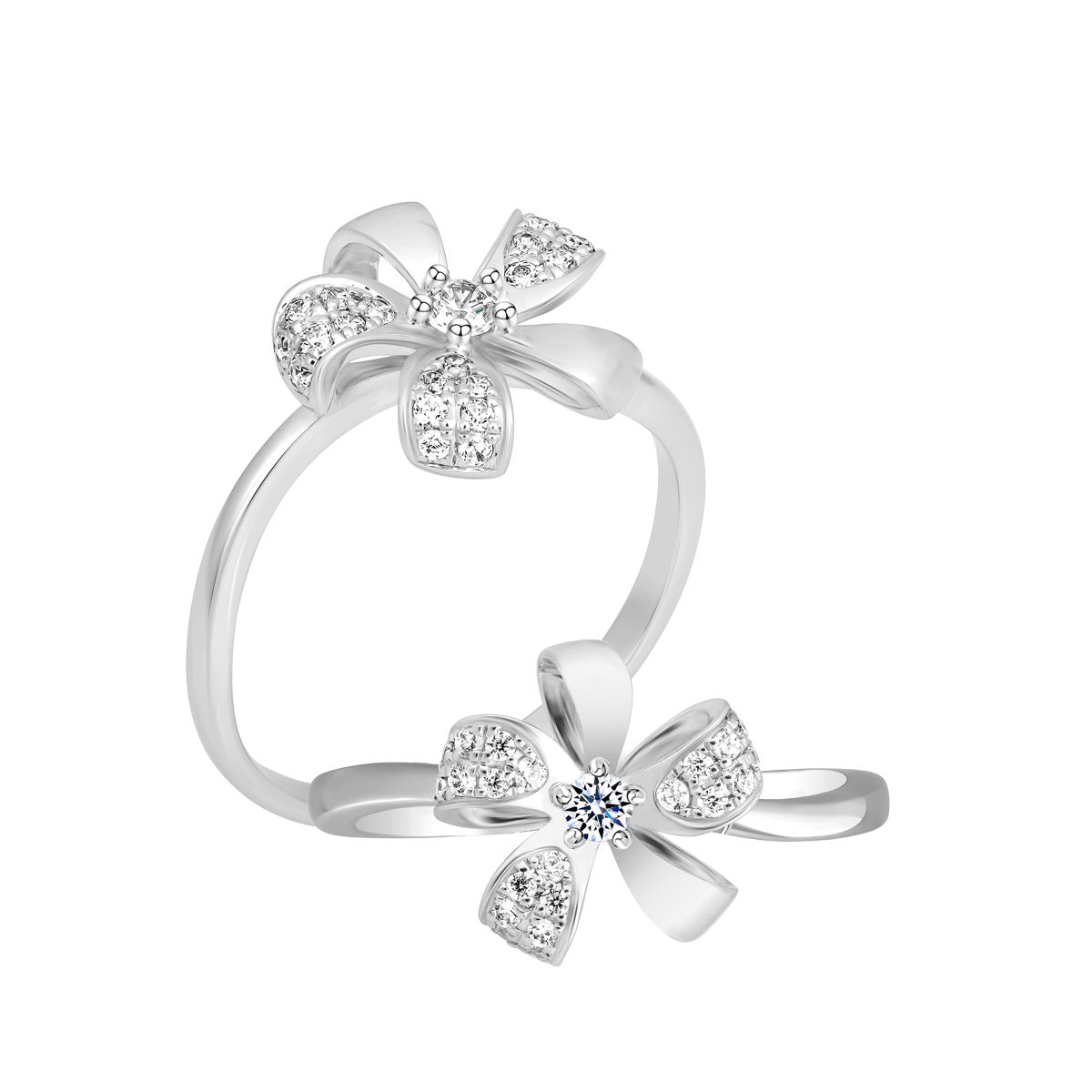 Nhẫn nữ kim cương viên vàng 14K Juhi