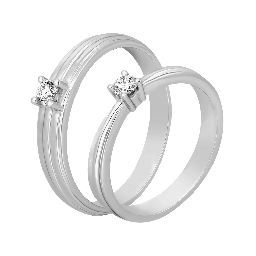 Nhẫn cưới nữ kim cương vàng 14K Likable 9p F