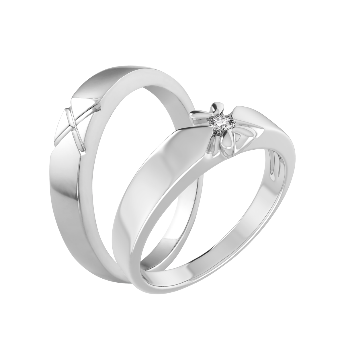 Nhẫn cưới nam vàng 14K Astera M