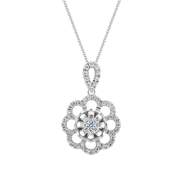 Mặt kim cương vàng 14K Apricot 5p