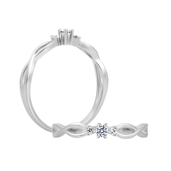 Nhẫn nữ kim cương viên vàng 14K Integrant D