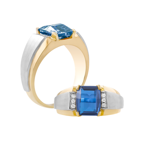 Nhẫn nam kim cương tấm vàng 14K Billy 2 S.SAP YW GVRG0181097