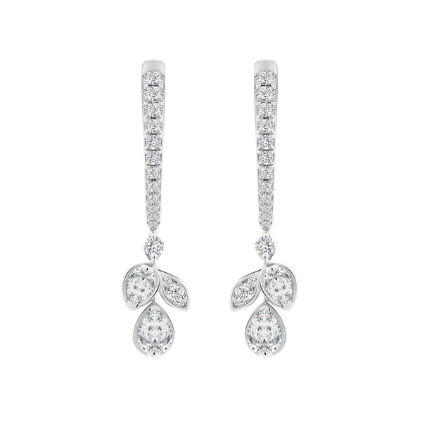 Hoa tai kim cương viên vàng 18K Jena A061 TD