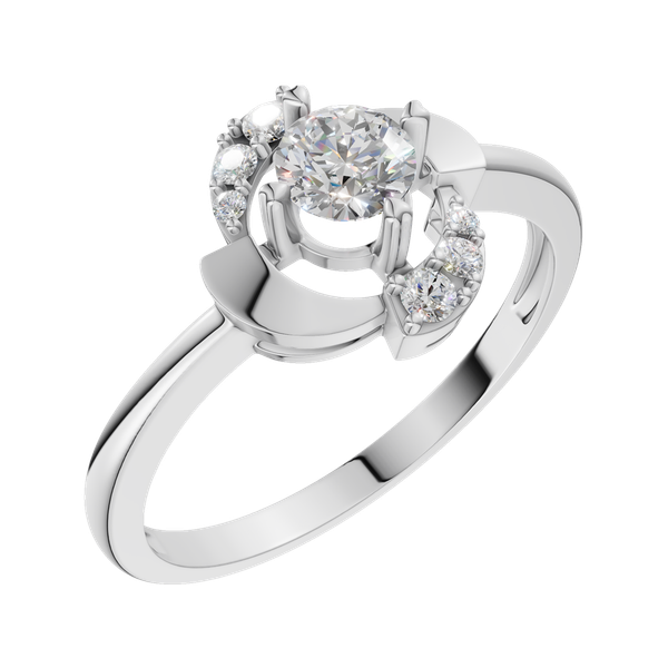 Nhẫn nữ kim cương viên vàng 14K Zining GIA 2C