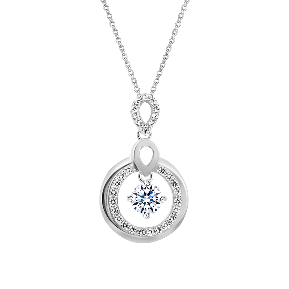 Mặt đính đá CZ vàng 10K Bertrando 3C