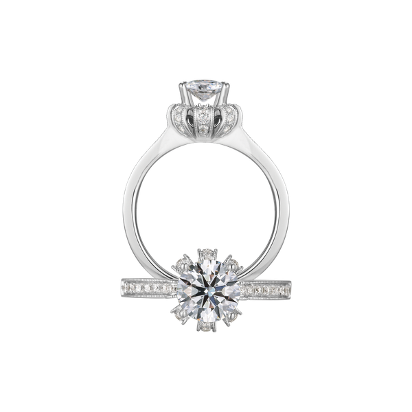 Nhẫn nữ kim cương tấm vàng 14K Macros 3C GVRG0169132