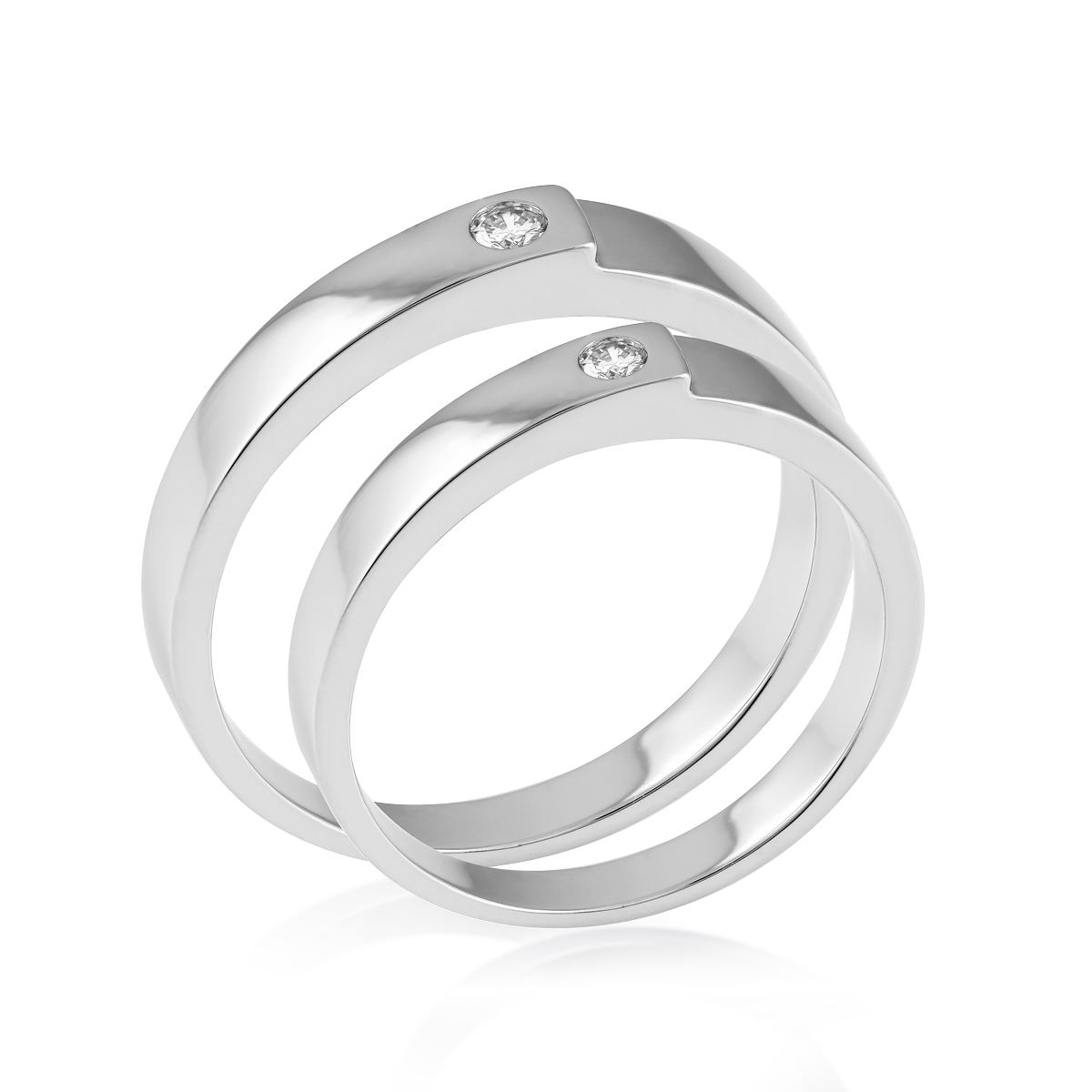 Nhẫn cưới nữ kim cương vàng 14K Yearming 5p F GVRG0216407