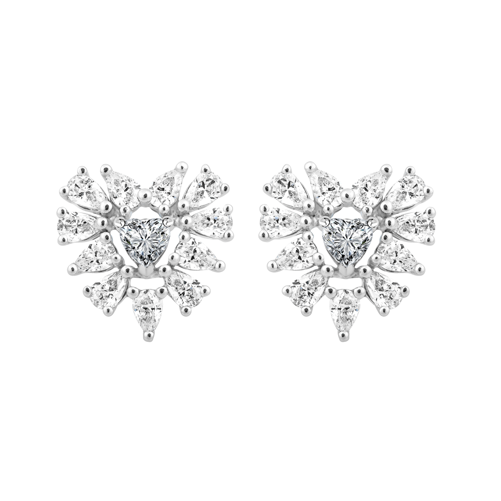 Hoa tai đính đá CZ vàng 10K Emprie HR