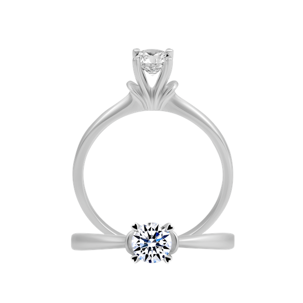 Ổ nhẫn nữ đính đá CZ vàng 14K Lilibing 3C