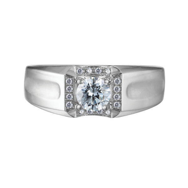 Nhẫn nam kim cương tấm vàng 14K Righteous N 1CT W