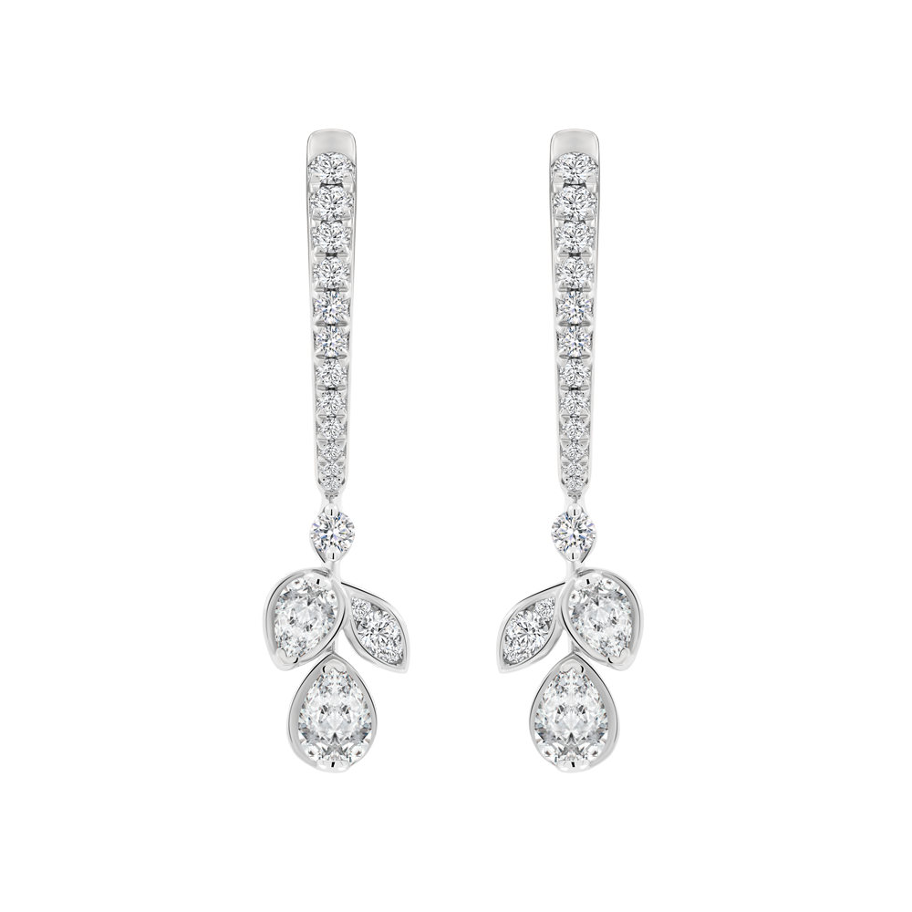 Hoa tai kim cương viên vàng 18K Jena A061 TD