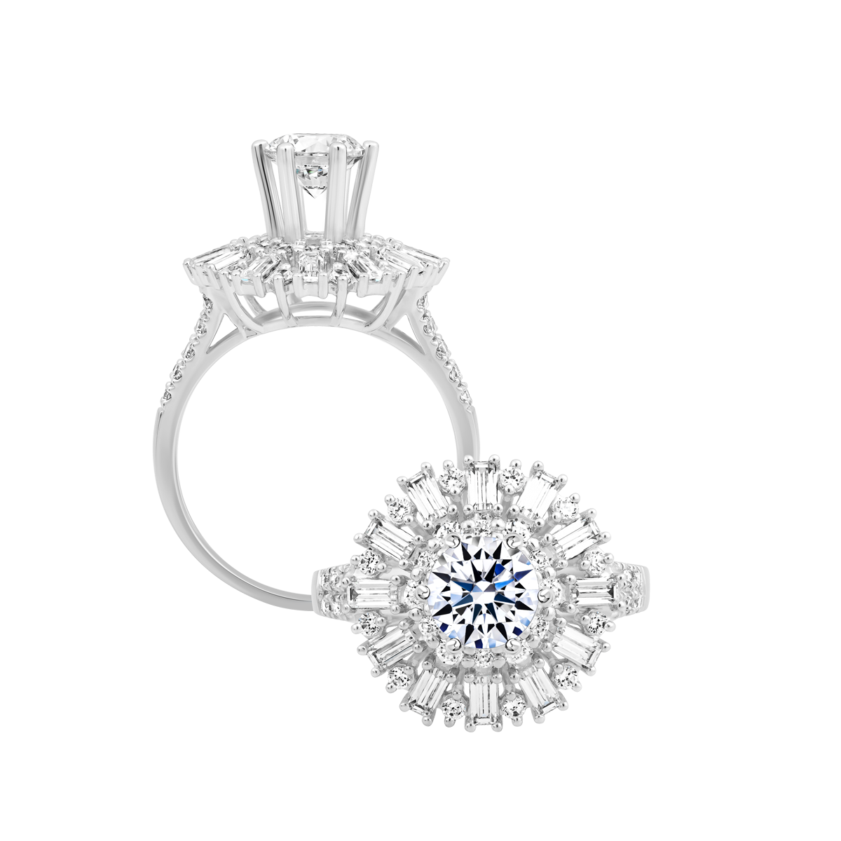 Nhẫn nữ đính đá CZ vàng 18K Blazzial 1CT