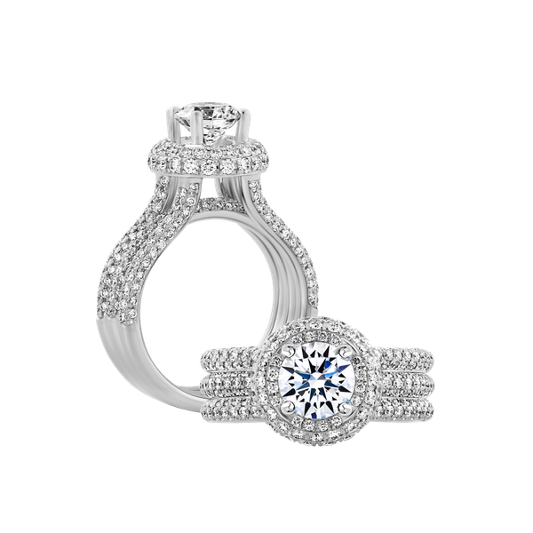Ổ nhẫn nữ kim cương tấm vàng 18K Persuasion N2 1CT